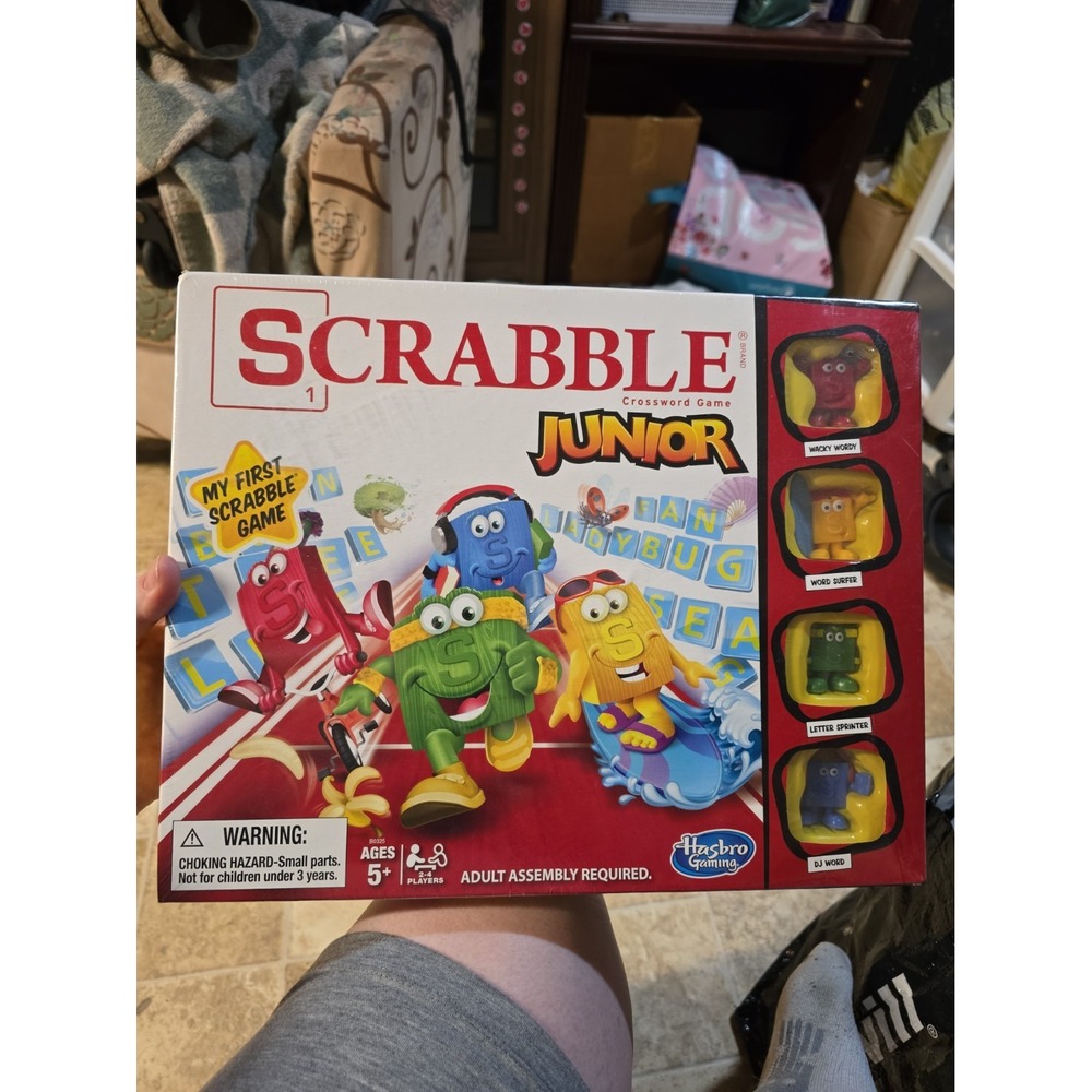 Scrabble Junior Hasbro Gaming Crossword Board Game Age 5+ Brand New Sealed